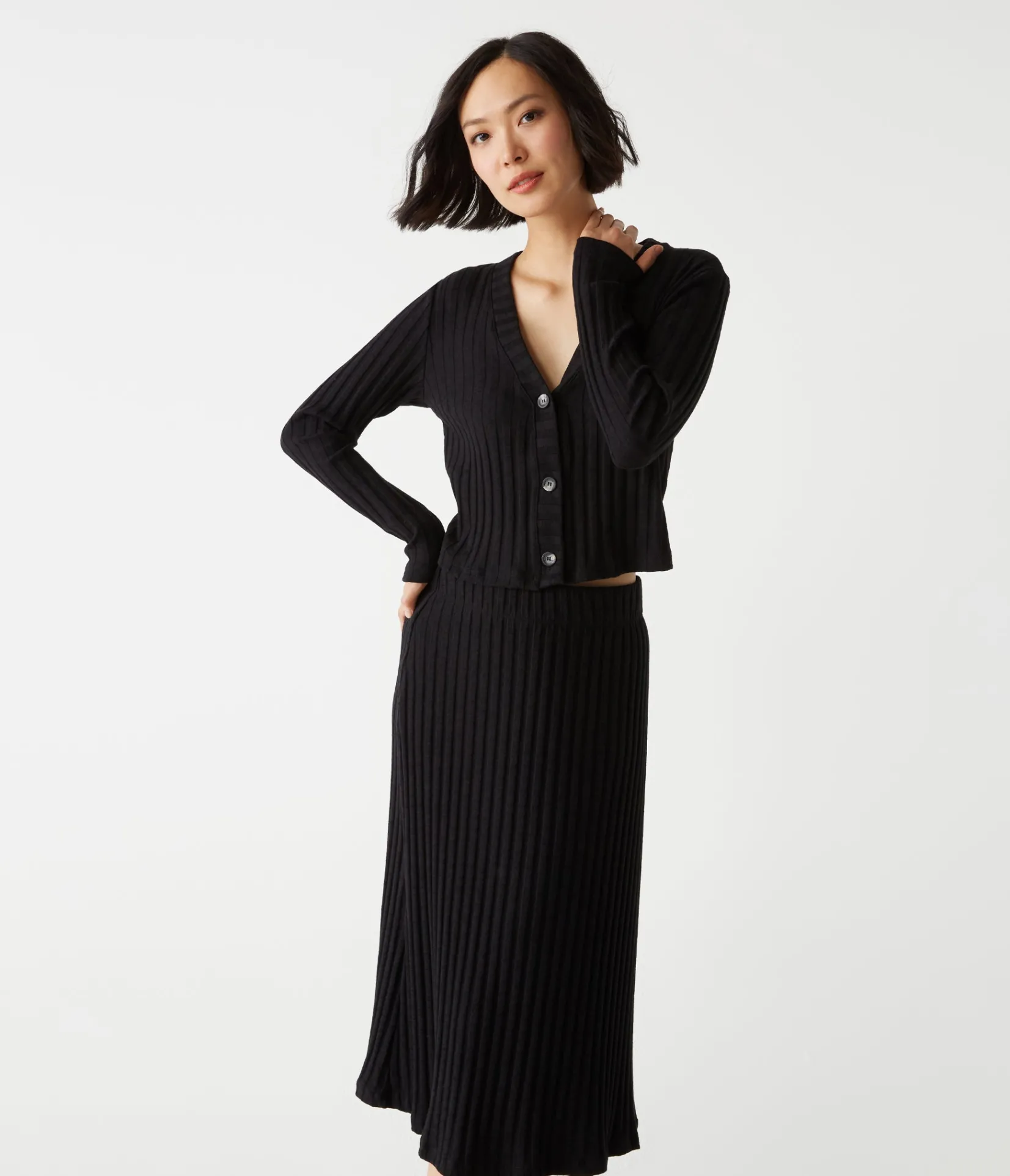 shania_midi_skirt_3.webp Michael Stars Shania Midi Skirt- Sweaters & Cardigans | Pants, Shorts & Skirts