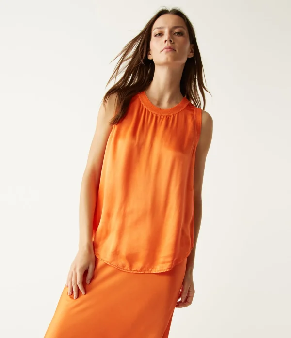 Michael Stars Shay Satin Tank- Tops, Blouses & Shirts