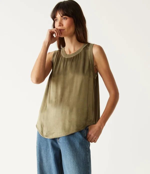 Michael Stars Shay Satin Tank- Tops, Blouses & Shirts