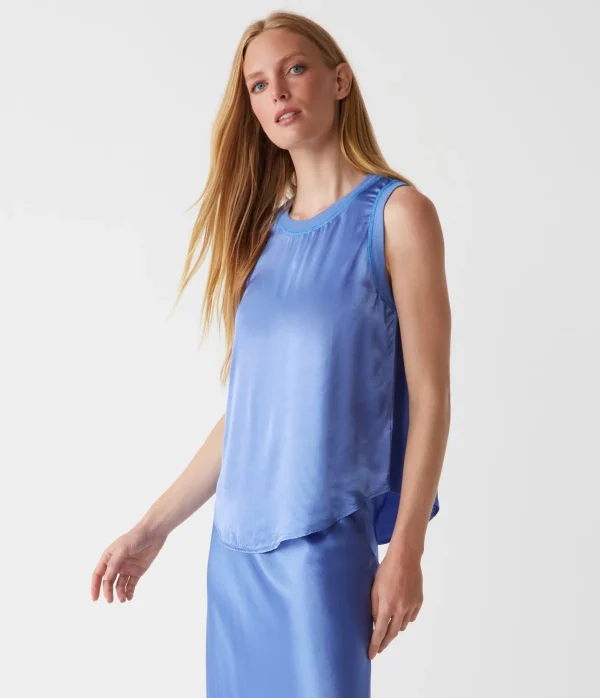 Michael Stars Shay Satin Tank- Tops, Blouses & Shirts