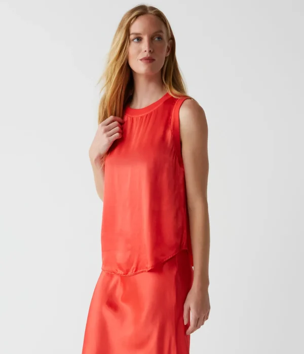 Michael Stars Shay Satin Tank- Tops, Blouses & Shirts