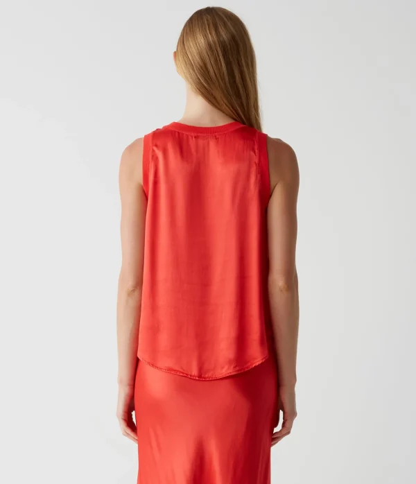 Michael Stars Shay Satin Tank- Tops, Blouses & Shirts