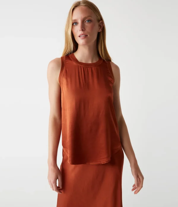 Michael Stars Shay Satin Tank- Tops, Blouses & Shirts
