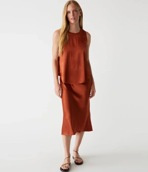 Michael Stars Shay Satin Tank- Tops, Blouses & Shirts