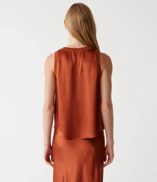 Michael Stars Shay Satin Tank- Tops, Blouses & Shirts