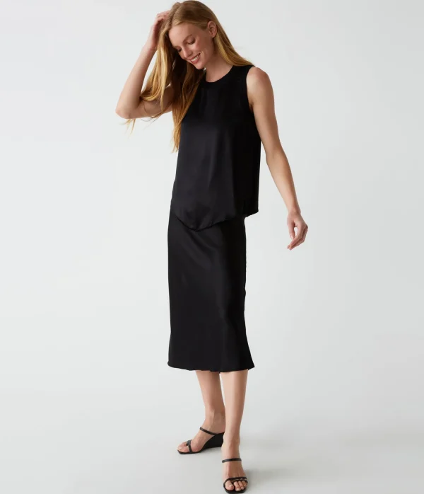 Michael Stars Shay Satin Tank- Tops, Blouses & Shirts