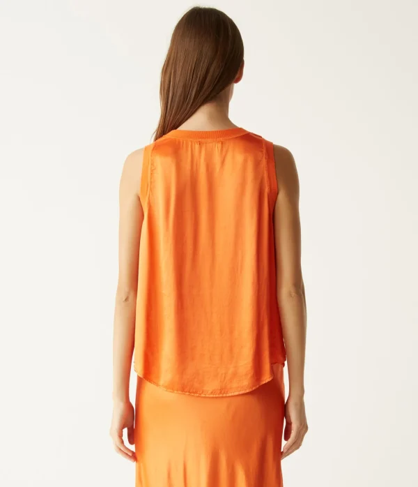 Michael Stars Shay Satin Tank- Tops, Blouses & Shirts