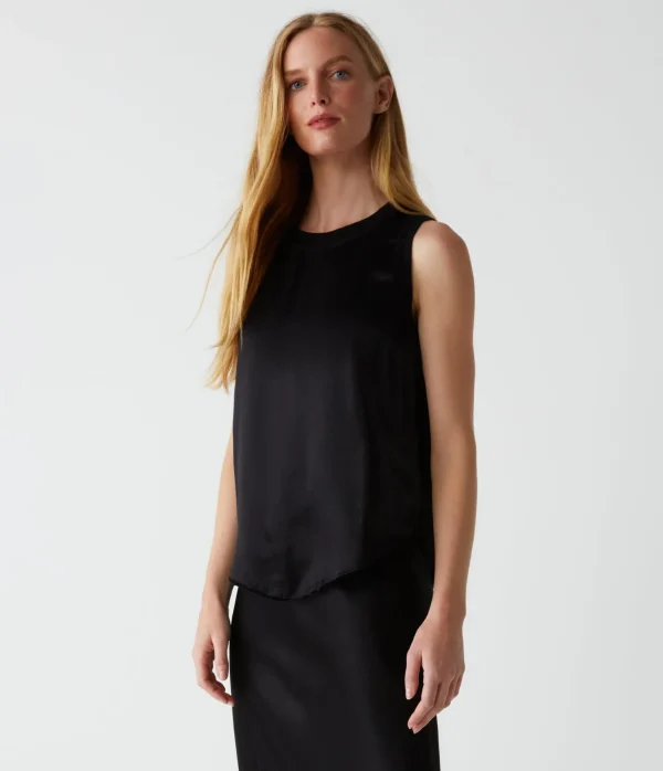 Michael Stars Shay Satin Tank- Tops, Blouses & Shirts