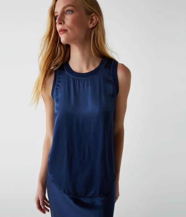 Michael Stars Shay Satin Tank- Tops, Blouses & Shirts