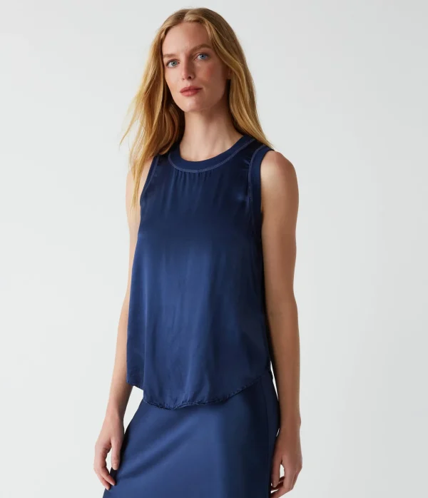 Michael Stars Shay Satin Tank- Tops, Blouses & Shirts