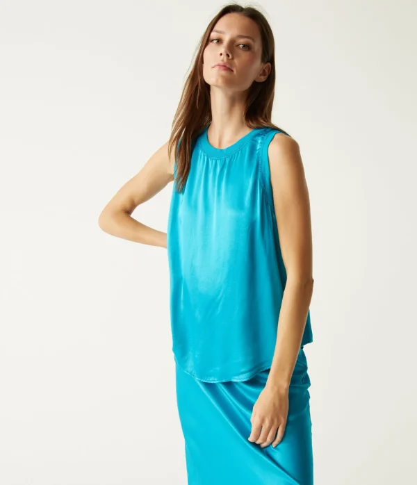 Michael Stars Shay Satin Tank- Tops, Blouses & Shirts