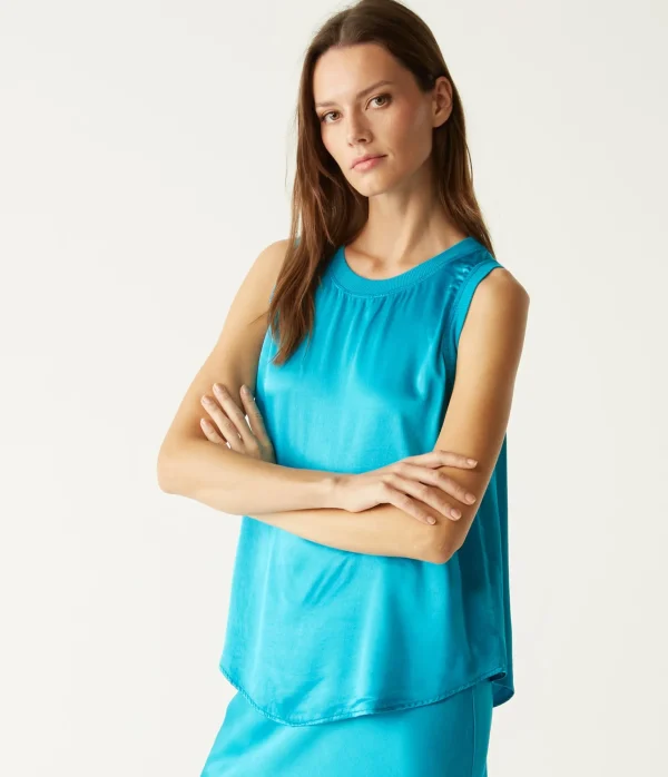 Michael Stars Shay Satin Tank- Tops, Blouses & Shirts