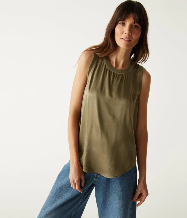 Michael Stars Shay Satin Tank- Tops, Blouses & Shirts
