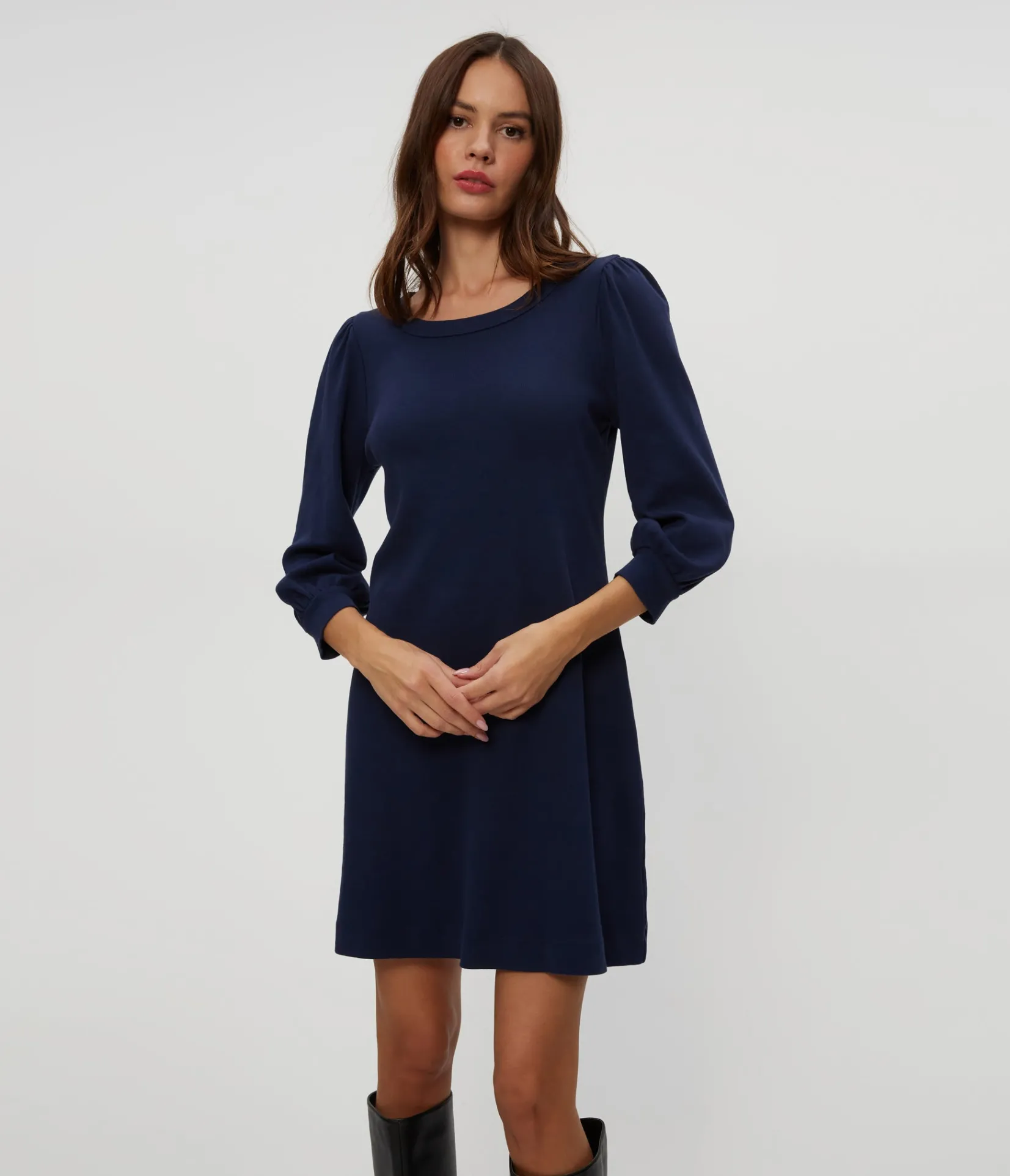 sinclair_puff_sleeve_tee_dress_0.webp Michael Stars Sinclair Puff Sleeve Tee Dress- Dresses | Mini Dresses
