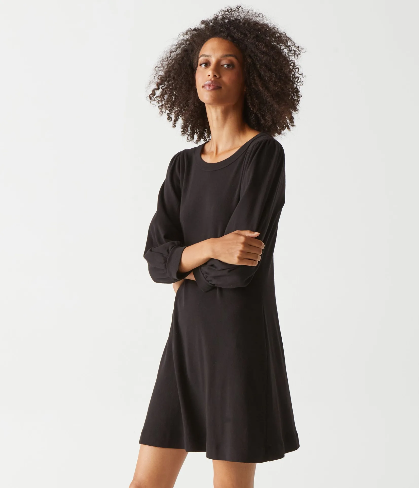 sinclair_puff_sleeve_tee_dress_11.webp Michael Stars Sinclair Puff Sleeve Tee Dress- Dresses | Mini Dresses
