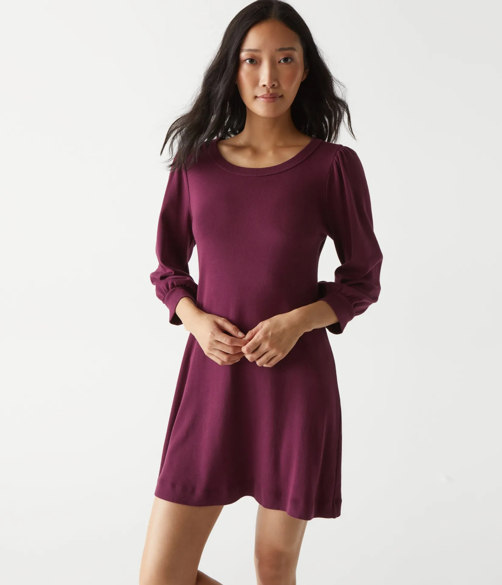 sinclair_puff_sleeve_tee_dress_12.webp Michael Stars Sinclair Puff Sleeve Tee Dress- Dresses | Mini Dresses