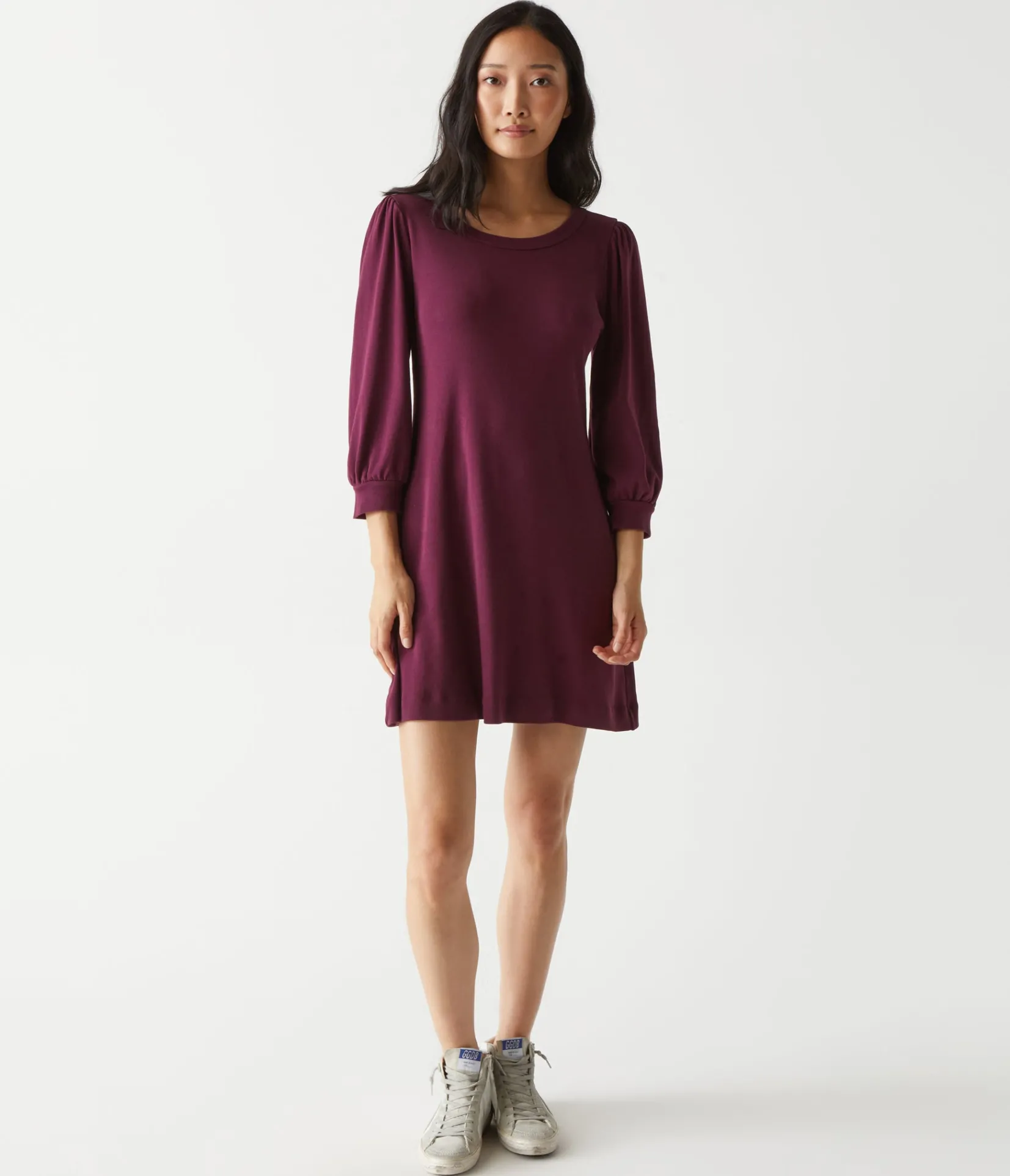 sinclair_puff_sleeve_tee_dress_13.webp Michael Stars Sinclair Puff Sleeve Tee Dress- Dresses | Mini Dresses
