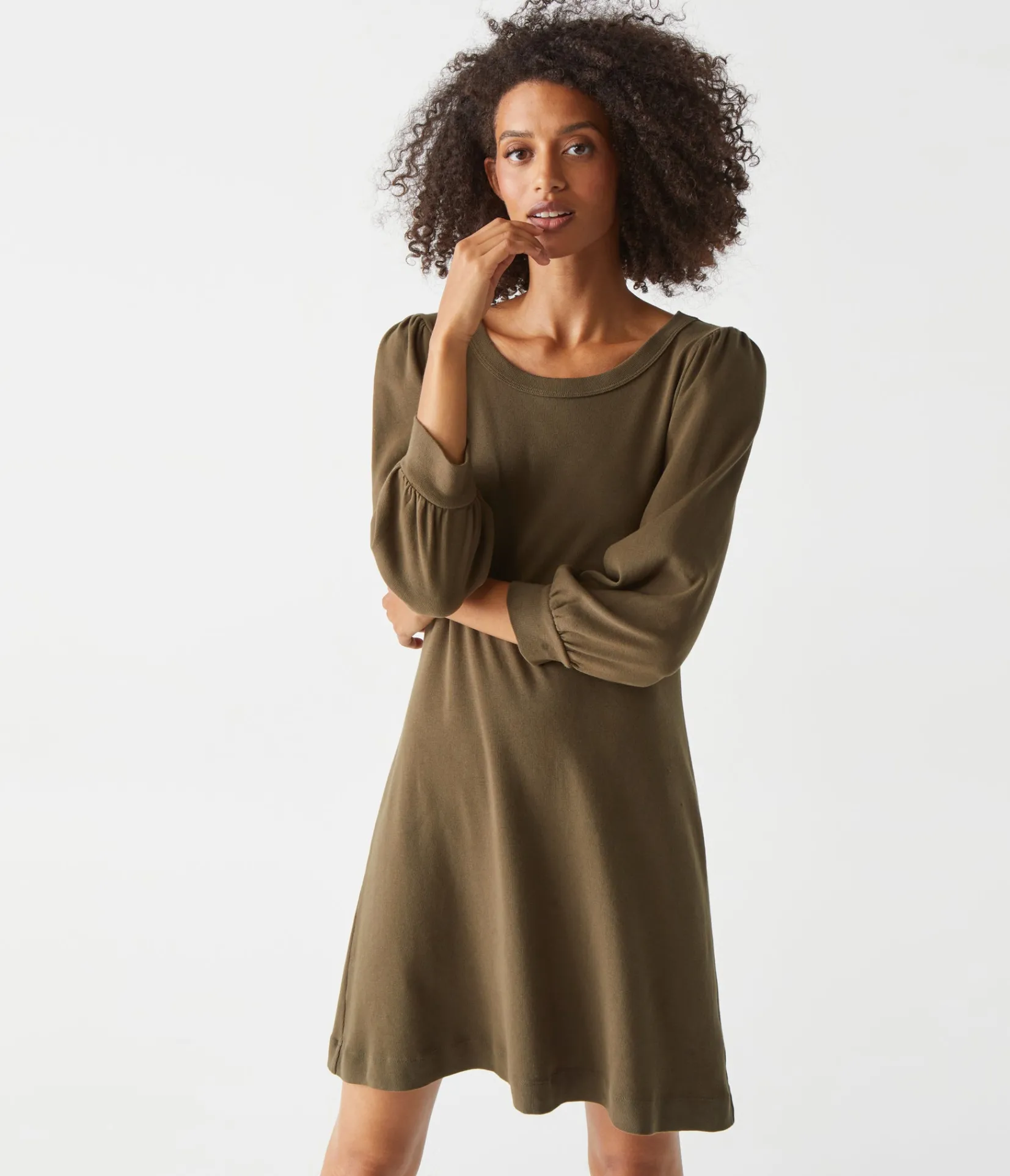 sinclair_puff_sleeve_tee_dress_16.webp Michael Stars Sinclair Puff Sleeve Tee Dress- Dresses | Mini Dresses