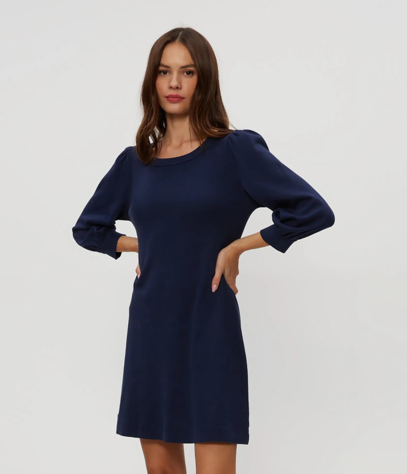 sinclair_puff_sleeve_tee_dress_2.webp Michael Stars Sinclair Puff Sleeve Tee Dress- Dresses | Mini Dresses