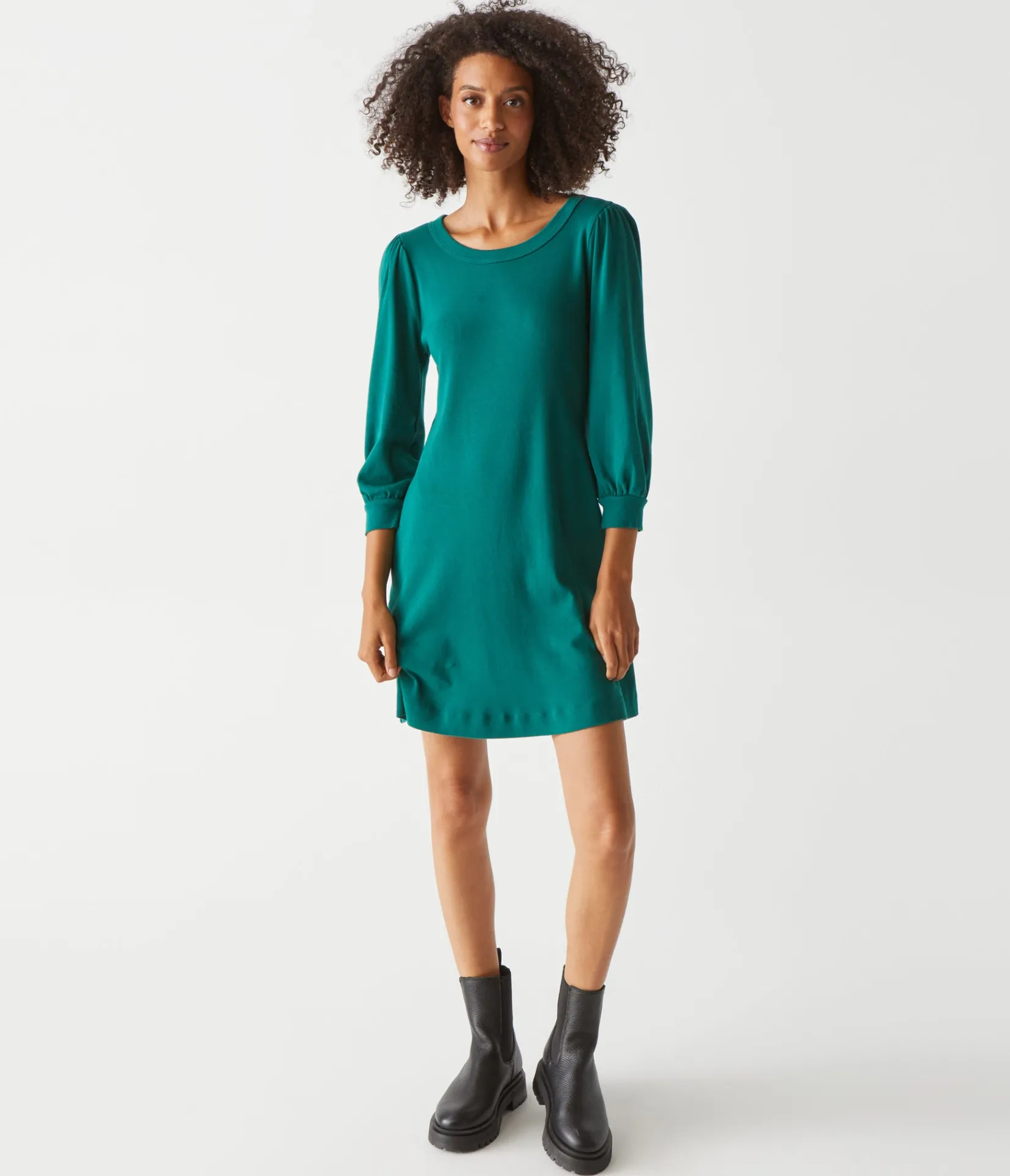 sinclair_puff_sleeve_tee_dress_5.webp Michael Stars Sinclair Puff Sleeve Tee Dress- Dresses | Mini Dresses