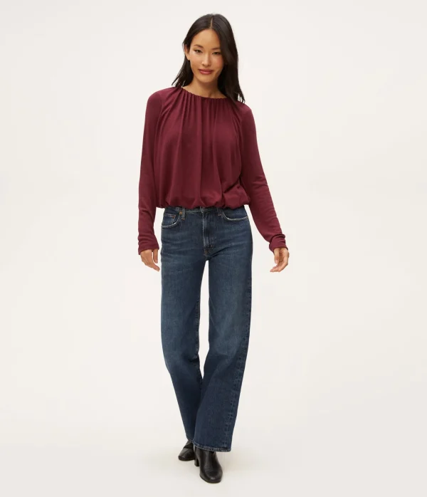 Michael Stars Sona Bubble Top- Tops, Blouses & Shirts | T-Shirts