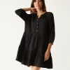 Michael Stars Sonia Tiered Gauze Dress- Dresses | Knee Length Dresses