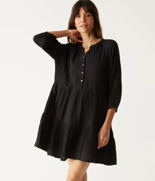 Michael Stars Sonia Tiered Gauze Dress- Dresses | Knee Length Dresses