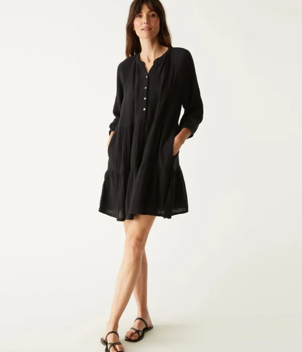 Michael Stars Sonia Tiered Gauze Dress- Dresses | Knee Length Dresses