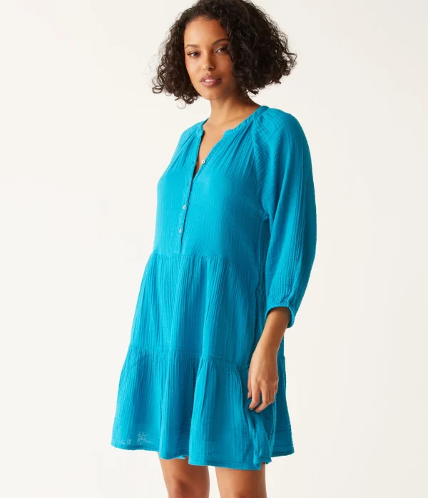 Michael Stars Sonia Tiered Gauze Dress- Dresses | Knee Length Dresses
