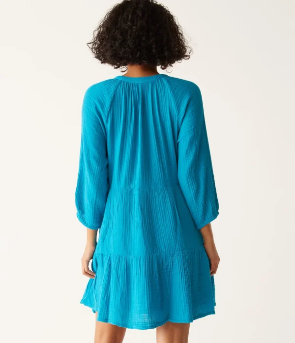 Michael Stars Sonia Tiered Gauze Dress- Dresses | Knee Length Dresses