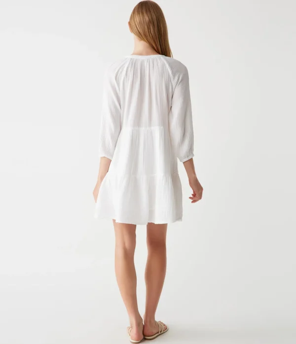 Michael Stars Sonia Tiered Gauze Dress- Dresses | Knee Length Dresses