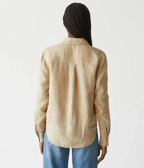 Michael Stars Spencer Linen Button Down Top- Tops, Blouses & Shirts