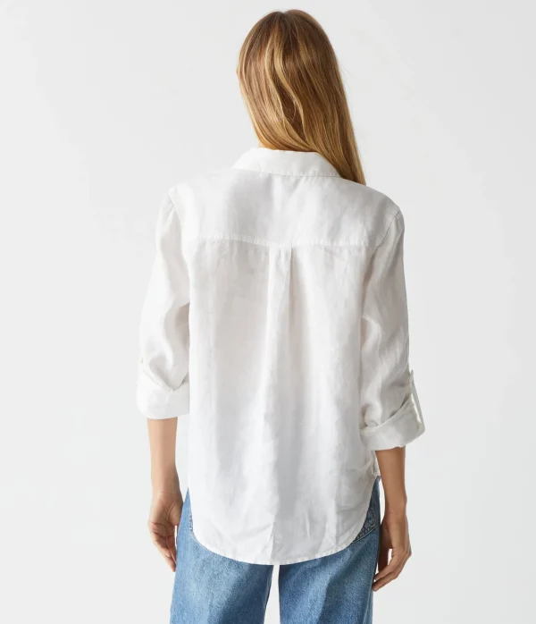 Michael Stars Spencer Linen Button Down Top- Tops, Blouses & Shirts