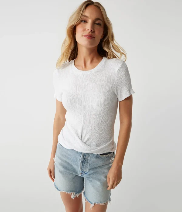 Michael Stars Stella Twist Front Tee- T-Shirts