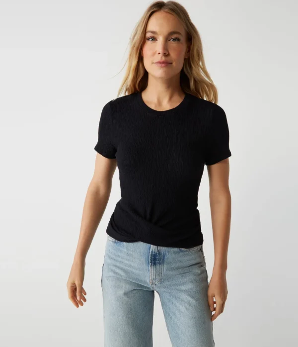 Michael Stars Stella Twist Front Tee- T-Shirts