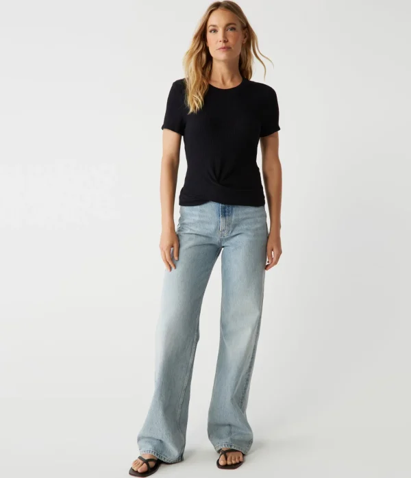 Michael Stars Stella Twist Front Tee- T-Shirts