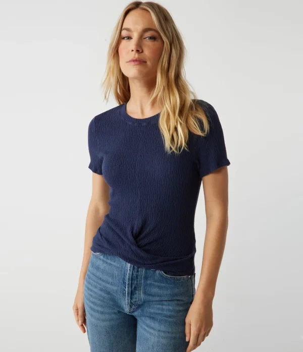 Michael Stars Stella Twist Front Tee- T-Shirts