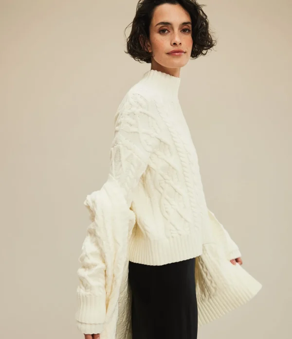 Michael Stars Suki Cable Knit Sweater- Sweaters & Cardigans