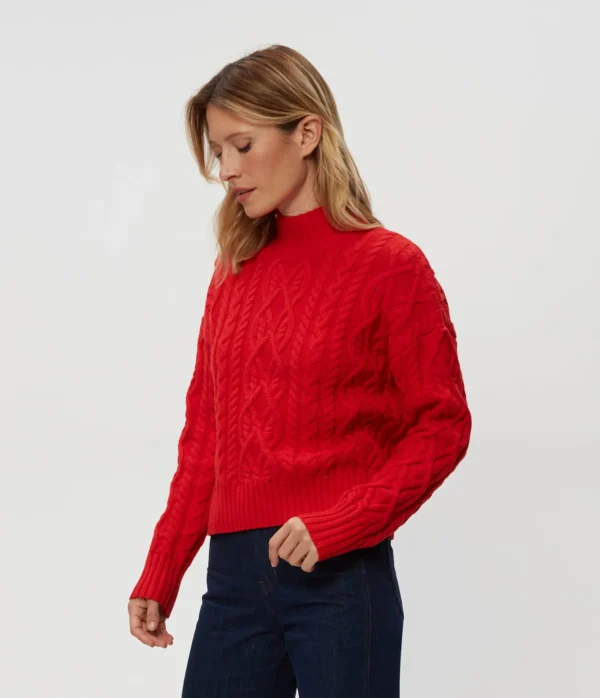 Michael Stars Suki Cable Knit Sweater- Sweaters & Cardigans