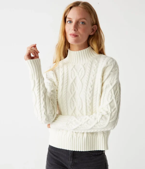 Michael Stars Suki Cable Knit Sweater- Sweaters & Cardigans