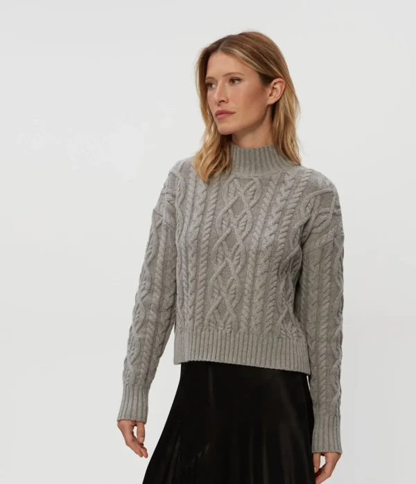 Michael Stars Suki Cable Knit Sweater- Sweaters & Cardigans