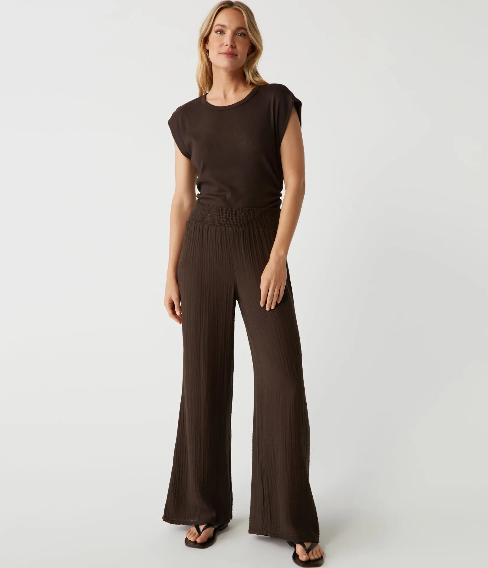 susie_gauze_pant_103.webp Michael Stars Susie Gauze Pant- Pants, Shorts & Skirts