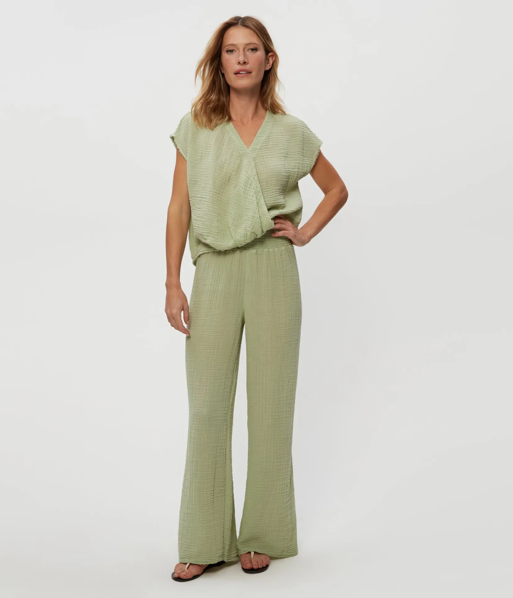 susie_gauze_pant_111.webp Michael Stars Susie Gauze Pant- Pants, Shorts & Skirts