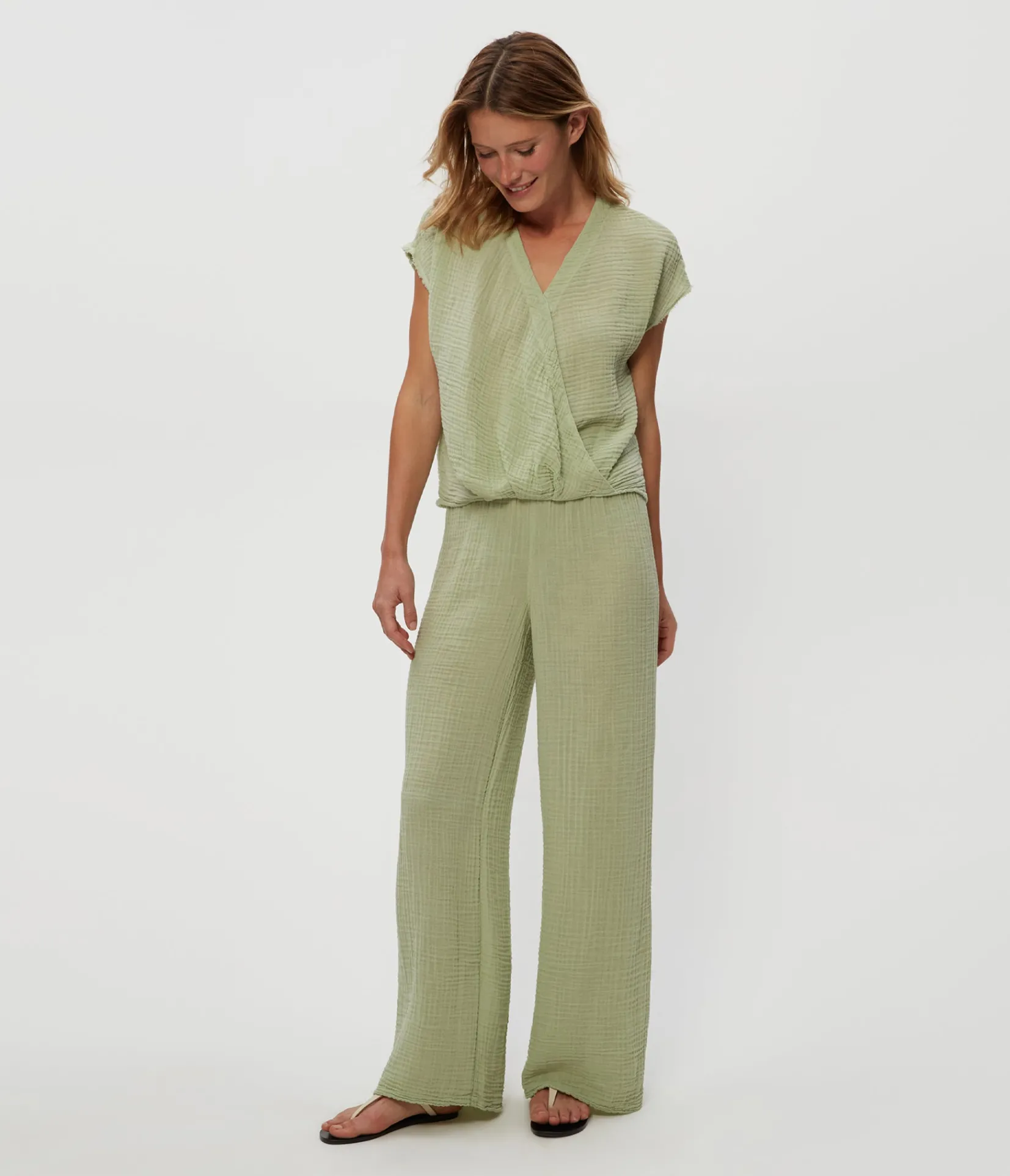 susie_gauze_pant_112.webp Michael Stars Susie Gauze Pant- Pants, Shorts & Skirts
