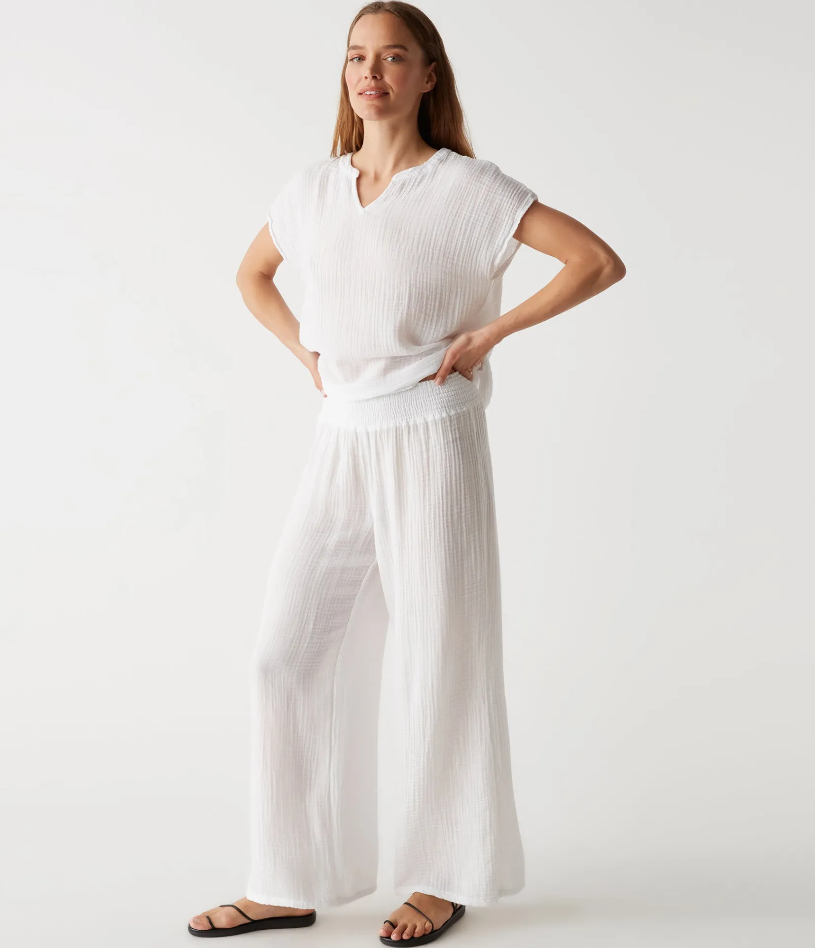 susie_gauze_pant_4.webp Michael Stars Susie Gauze Pant- Pants, Shorts & Skirts