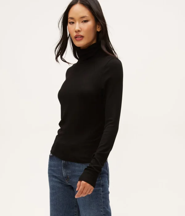 Michael Stars Tara Crop Turtleneck- T-Shirts