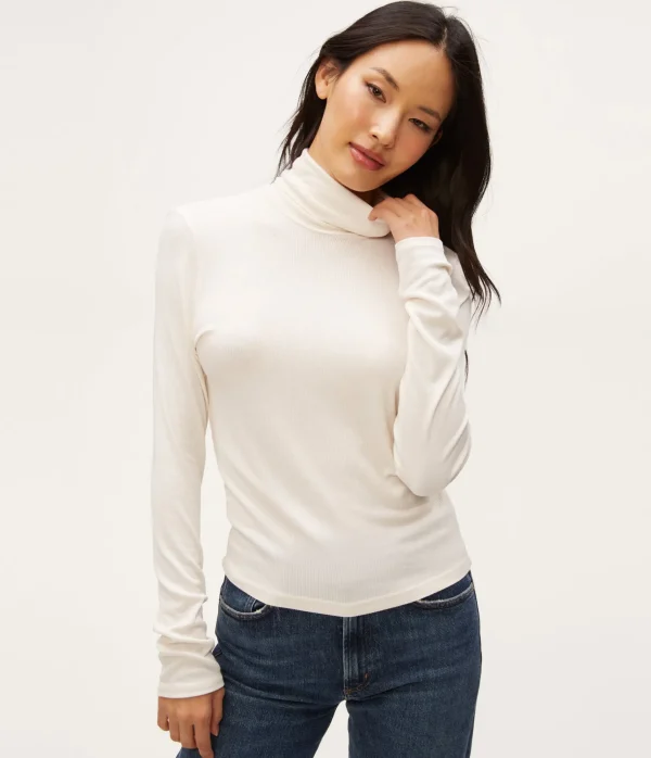 Michael Stars Tara Crop Turtleneck- T-Shirts