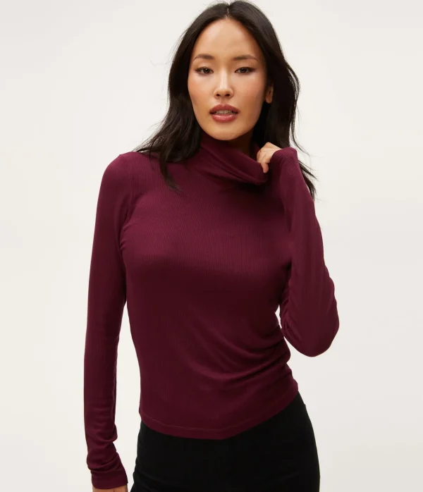 Michael Stars Tara Crop Turtleneck- T-Shirts