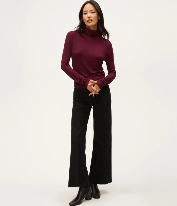 Michael Stars Tara Crop Turtleneck- T-Shirts