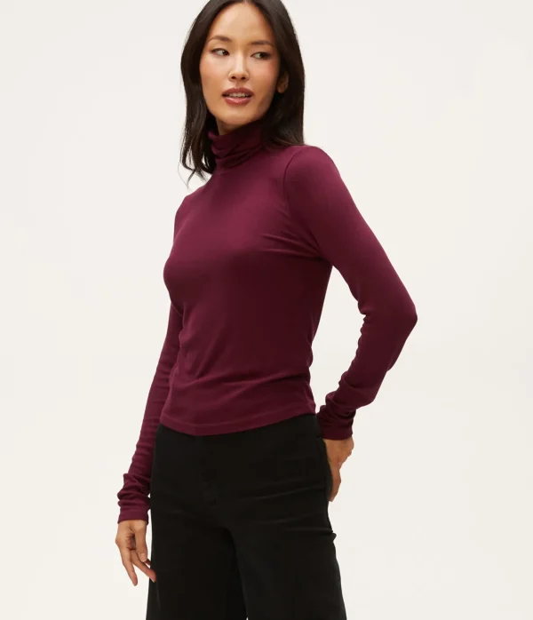 Michael Stars Tara Crop Turtleneck- T-Shirts